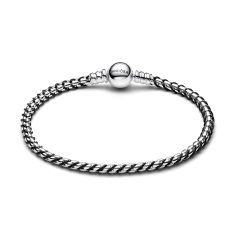 Pandora Black Cord Box Chain Bracelet