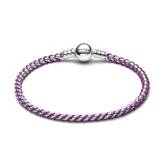 Pandora Purple Cord Box Chain Bracelet