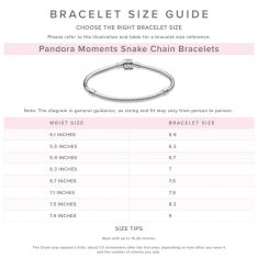 Pandora Heart Clasp Faceted Snake Chain Bracelet
