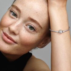 Pandora Moments Barrel Clasp Snake Chain Bracelet