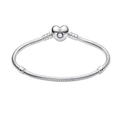 Pandora Moments Heart and Snake Chain Bracelet