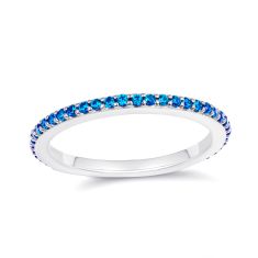 Personalized Birthstone and Lab Grown Diamond or Created White Sapphire Stackable Ring