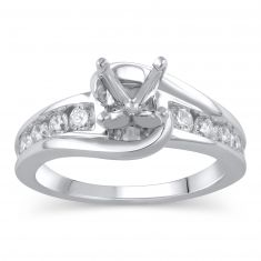 image of 5/8ctw Diamond Bypass White Engagement Ring Setting | Design Collection with sku:PR1460ZAE-WGS