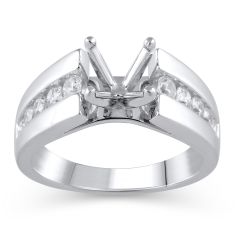 image of 5/8ctw Diamond Channel Set White Gold Engagement Ring Setting | Design Collection with sku:NR1026LEB-WGS