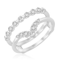 5/8ctw Diamond White Gold Ring Guard - Embrace Collection