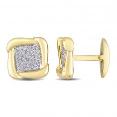 5/8ctw Diamond Yellow Gold Cufflinks