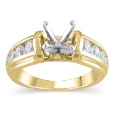 5/8ctw Diamond Yellow Gold Engagement Ring Setting