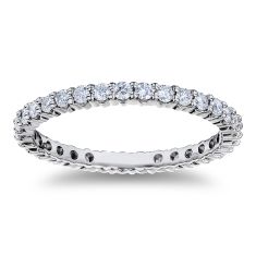 5/8ctw Round Diamond Platinum Eternity Wedding Band | Size 6.5