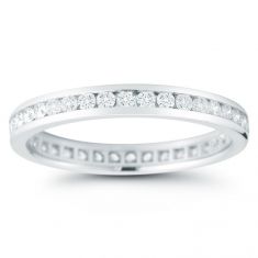 5/8ctw Round Diamond Platinum Eternity Wedding Band | Size 7