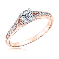 5/8ctw Round Diamond Rose Gold Engagement Ring