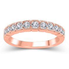 5/8ctw Round Diamond Rose Gold Wedding Band | Embrace Collection