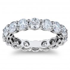 5ctw Round Diamond Platinum Eternity Wedding Band | Size 6.5