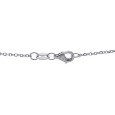 7-8mm Freshwater Cultured Pearl and Created White Sapphire Sterling Silver Bow Necklace
