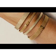 Metal Alchemist Moldable Mesh Cuff Bracelet | Gold-Plated | 8mm