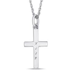 Children's Personalized Cross Pendant Necklace Children's Personalized Cross Pendant Necklace