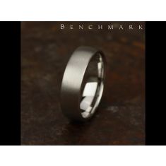 10k White Gold 6.5mm Satin Finish Comfort Fit Wedding Band