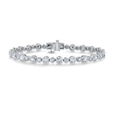 7 1/3ctw Lab Grown Diamond White Gold Tennis Bracelet