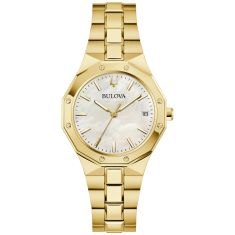 Bulova Prestige Classic Mother-of-Pearl Dail Gold-Tone Bracelet Watch 32mm - 97M119 1