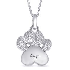 Personalized Paw Pendant Necklace Personalized Paw Pendant Necklace