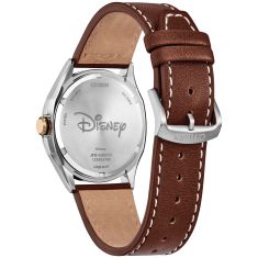 Citizen Eco-Drive Disney Mickey Mouse Explorer Brown Leather Strap Watch 41mm - AW1149-06W