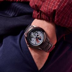 Citizen Eco-Drive Marvel Spider-Man Swings Gray Ion-Plated Stainless Steel Watch Box Set 43mm - AW1437-61W