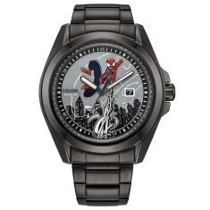 Citizen Eco-Drive Marvel Spider-Man Swings Gray Ion-Plated