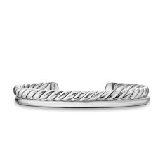 David Yurman DY Mercer Two Row Cuff Bracelet in Sterling Silver, 8mm 1