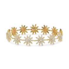 David Yurman Starburst Pave Tennis Bracelet in 18K Yellow Gold with Diamonds, 12.3mm 1