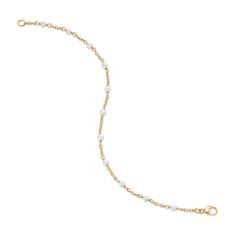 David Yurman Pearl Classics Station Bracelet in 18K Yellow Gold, 3.5mm