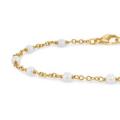 David Yurman Pearl Classics Station Bracelet in 18K Yellow Gold, 3.5mm