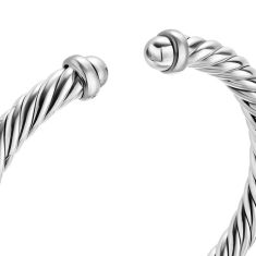 David Yurman Cable Flex Bracelet in Sterling Silver, 6mm