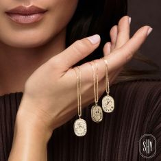 Shy Creation Diamond Accent 14k Yellow Gold Zodiac Capricorn Sea Goat Star Pendant Necklace