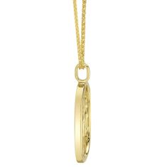 Shy Creation Diamond Accent 14k Yellow Gold Zodiac Gemini Twins Star Pendant Necklace