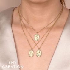 Shy Creation Diamond Accent 14k Yellow Gold Zodiac Pisces Fish Star Pendant Necklace