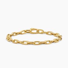 Men's David Yurman DY Madison Chain Bracelet in 18K Yellow Gold, 6mm 1