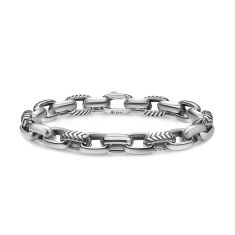 Men's David Yurman Chevron Oval Link Bracelet in Sterling Silver, 10mm Men's David Yurman Chevron Oval Link Bracelet in Sterling Silver, 10mm