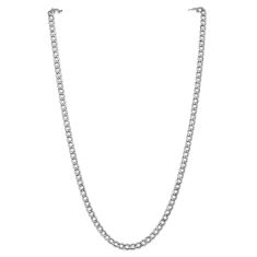 image of 14k White Gold 5.25mm Curb Chain Necklace with sku:BC105N