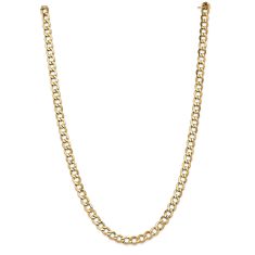 image of 14k Yellow Gold 6.5mm Curb Chain Necklace with sku:BC109N