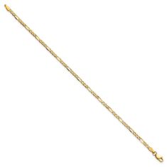 14k Yellow Gold 2.5mm Figaro Chain Anklet