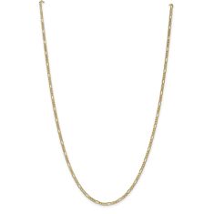 14k Yellow Gold 2.5mm Figaro Chain Necklace