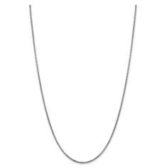 14k White Gold 1.75mm Round Box Chain Necklace 1