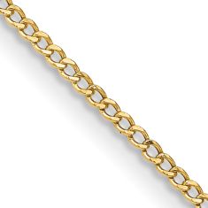 14k Yellow Gold 1.85mm Curb Chain Necklace