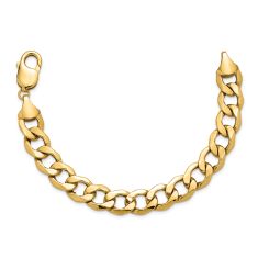 14k Yellow Gold 11.3mm Curb Chain Bracelet