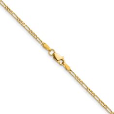 14k Yellow Gold 1.9mm Figaro Chain Necklace