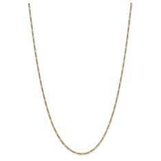 14k Yellow Gold 1.9mm Figaro Chain Necklace