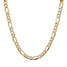 14k Yellow Gold 9.4mm Figaro Chain Necklace