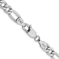14k White Gold 5.75mm Figaro Chain Necklace