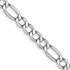 14k White Gold 5.75mm Figaro Chain Necklace