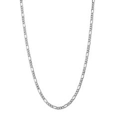 14k White Gold 5.75mm Figaro Chain Necklace