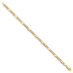 14k Yellow Gold 4.2mm Figaro Chain Bracelet